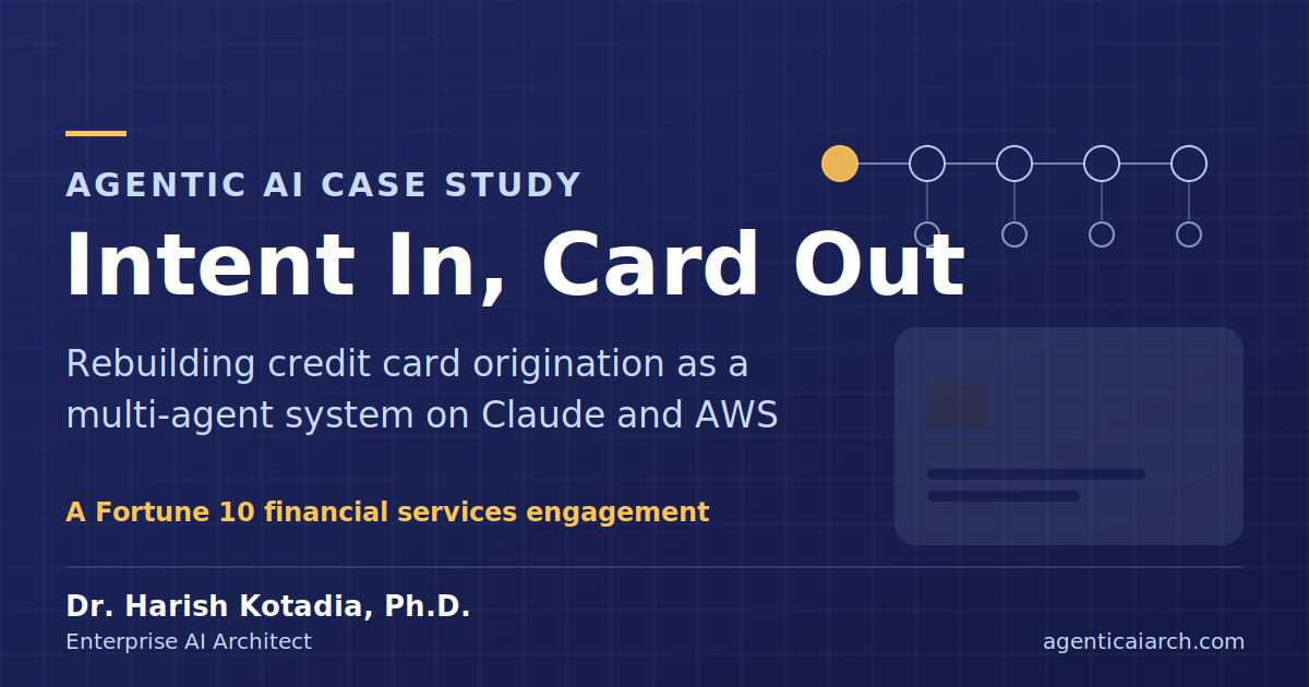 Agentic AI Case Study: Credit Card Origination on Claude and AWS