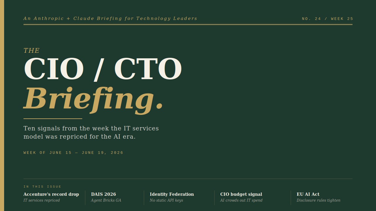 The CIO CTO Briefing: 10 Enterprise AI Signals This Week