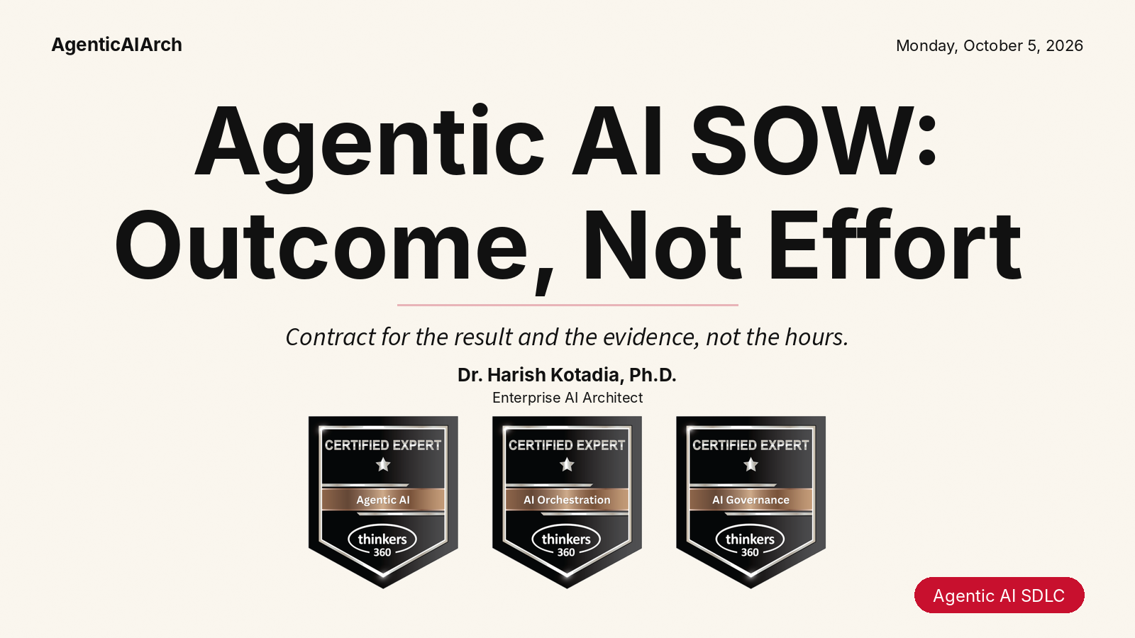 Agentic AI Statement of Work: Outcome, Not Effort